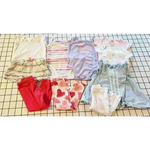 Baby Girl Spring/‎ Summer Outfit Bundle Set of 10\